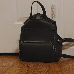 Black mini backpack